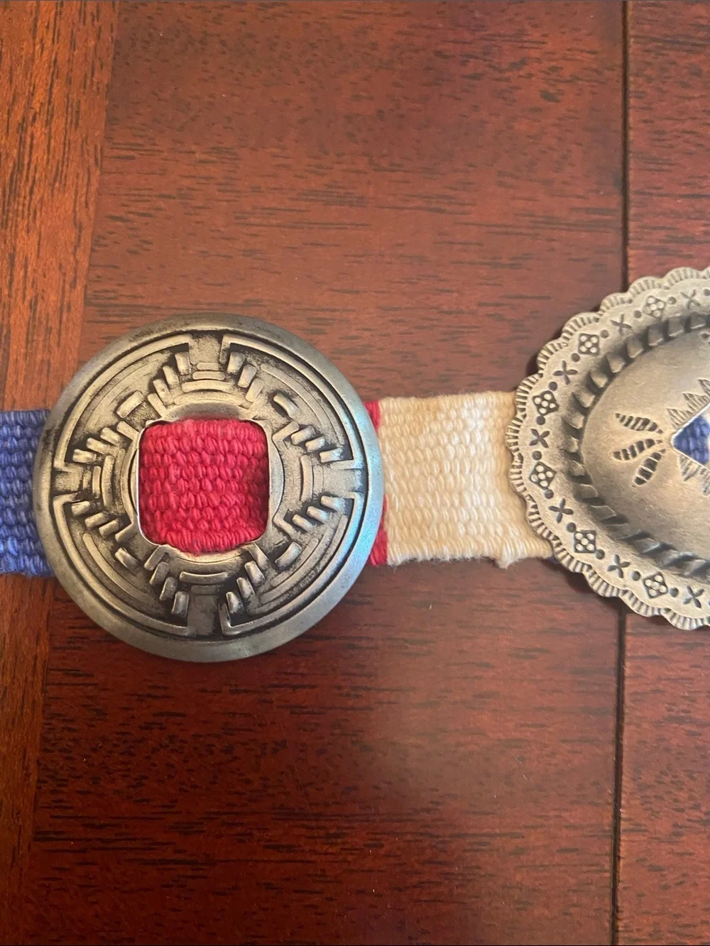 Handmade Multicolor Southwestern adjustable Concho Belt — 45 1/2” long